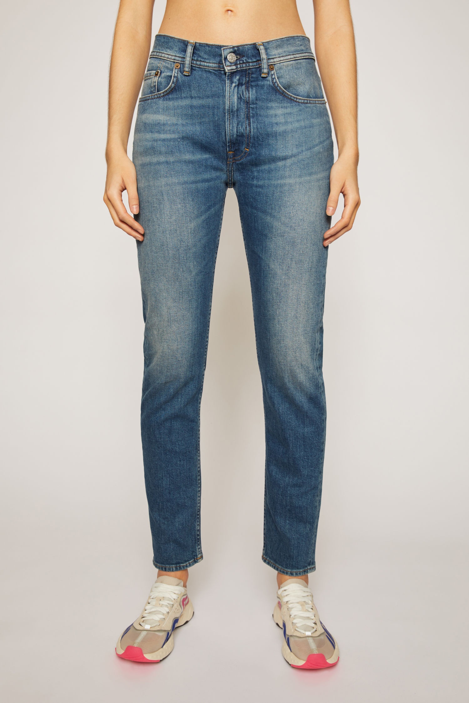 Slim tapered fit jeans mid blue - 2