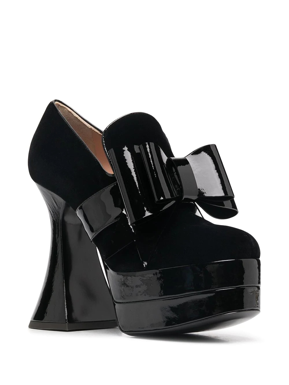 bow detail platform pumps - 2