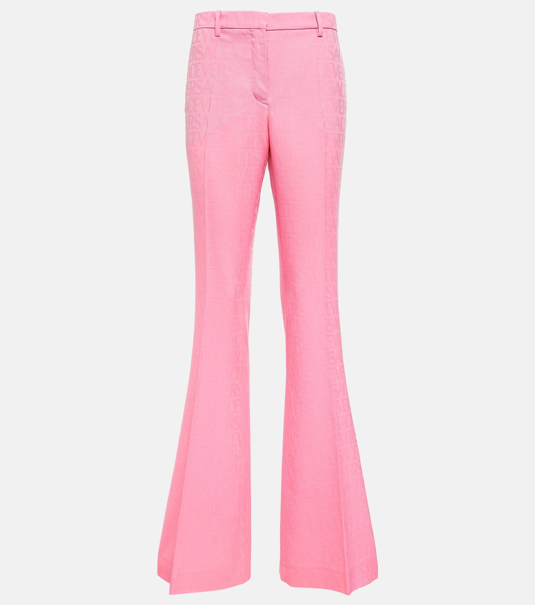 Versace Allover flared wool pants - 1