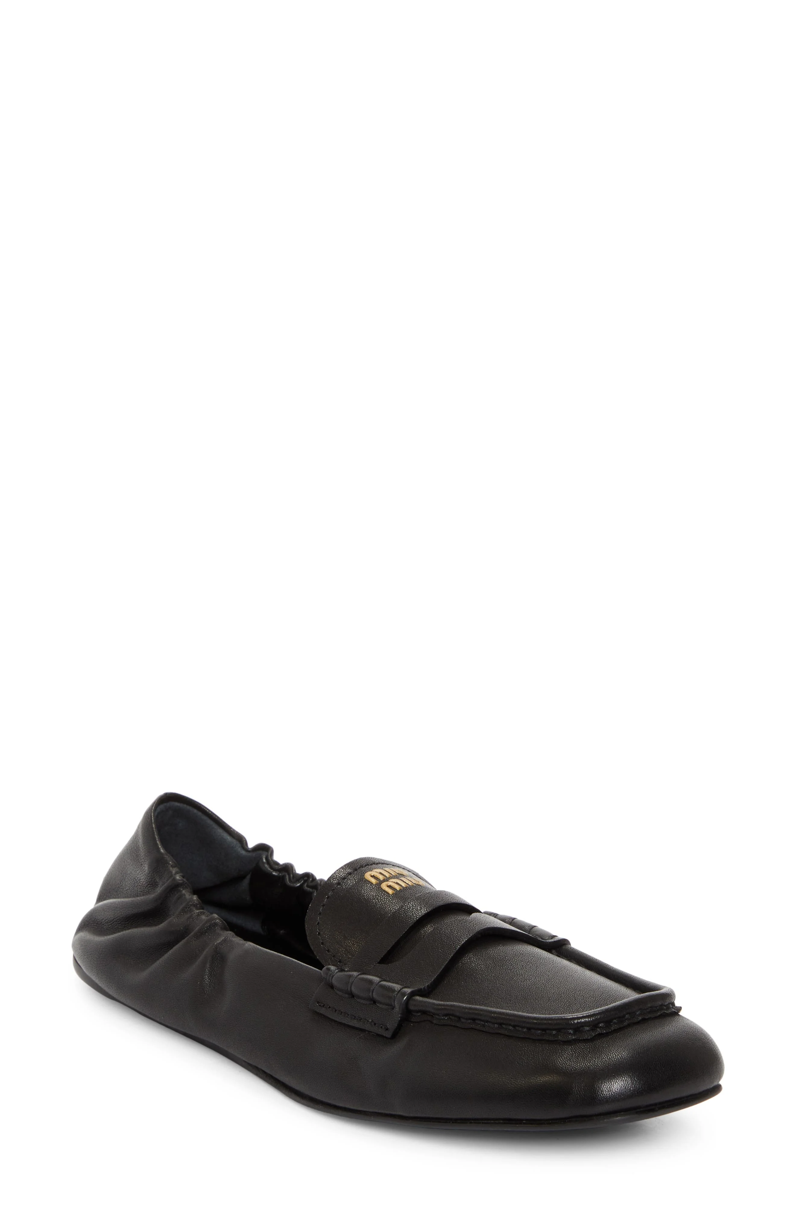 Miu Miu Convertible Penny Loafer in Nero at Nordstrom - 1