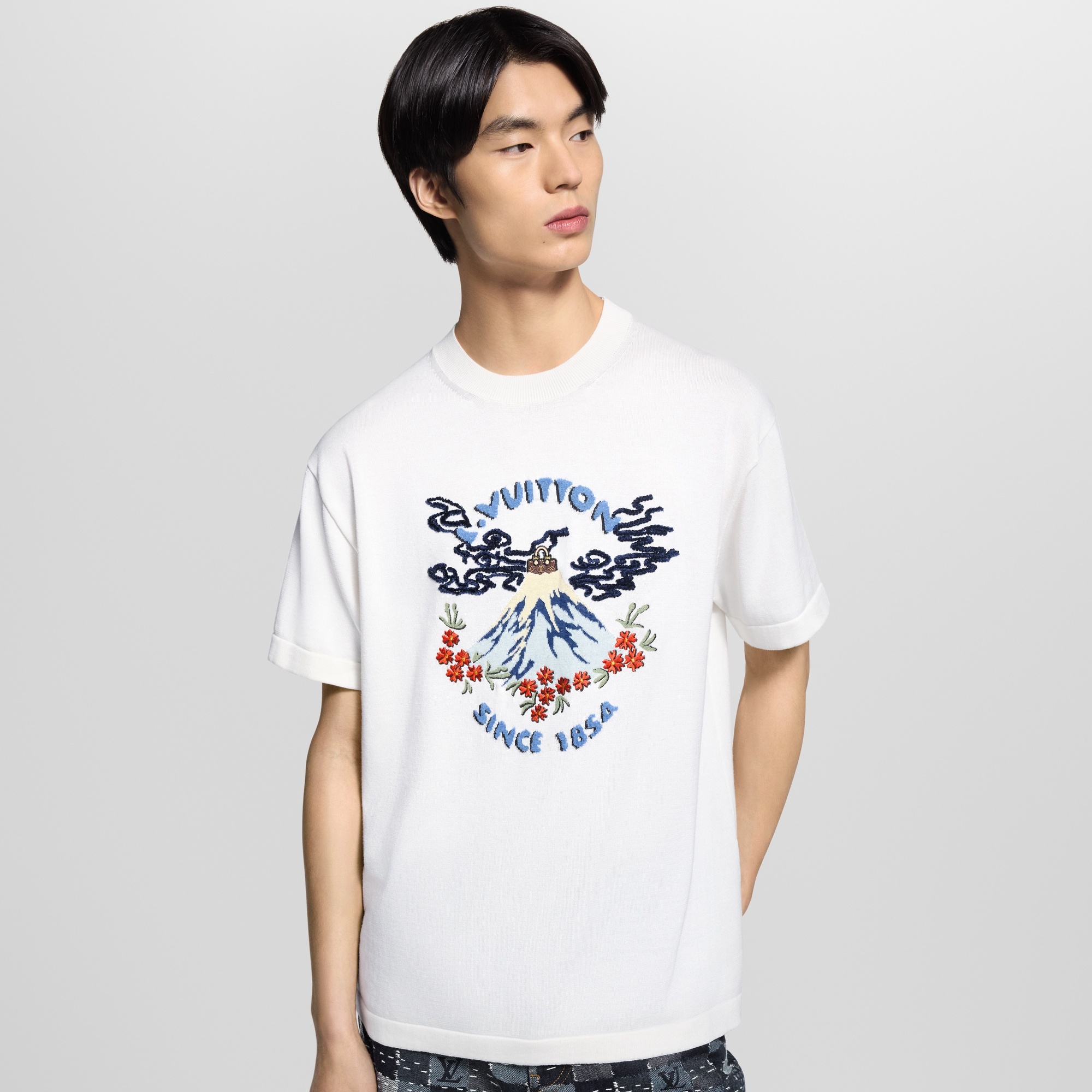 Short-Sleeved Knitted Crewneck - 2