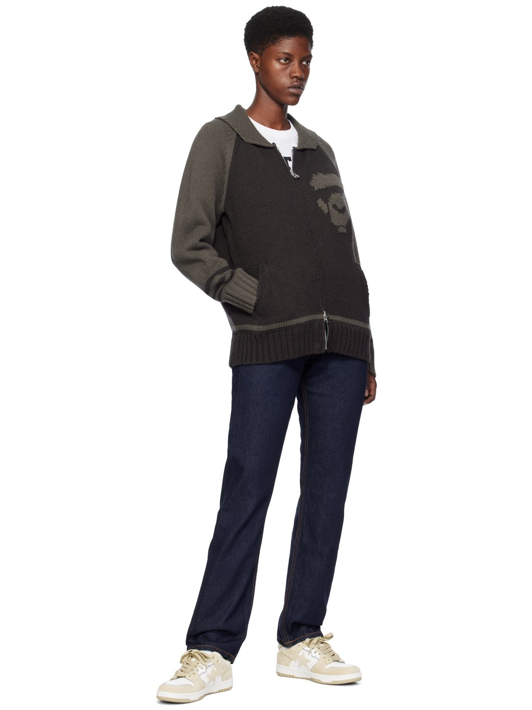 Black Intarsia Sweater - 4