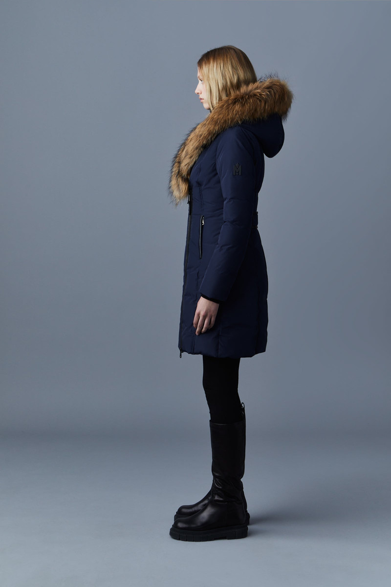 KAY down coat with natural fur Signature Mackage Collar 3