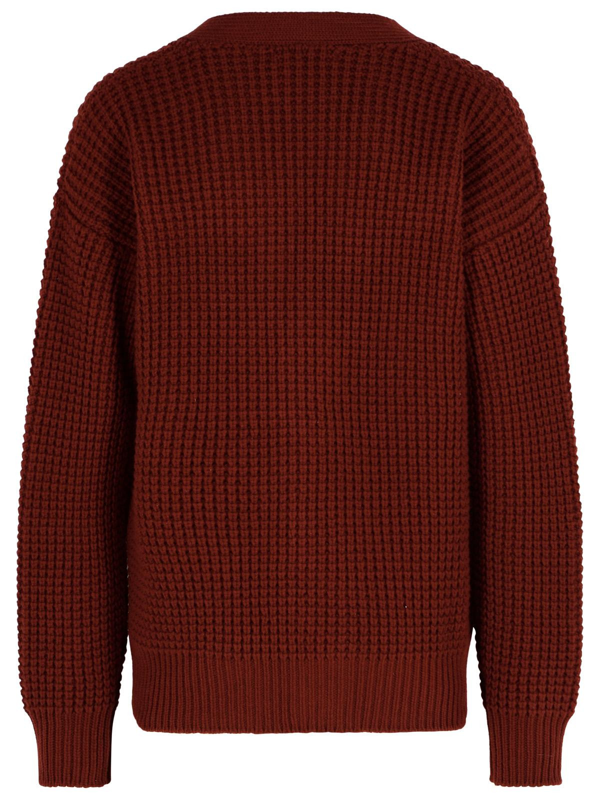 Jil Sander Burgundy Virgin Wool Cardigan Men - 3