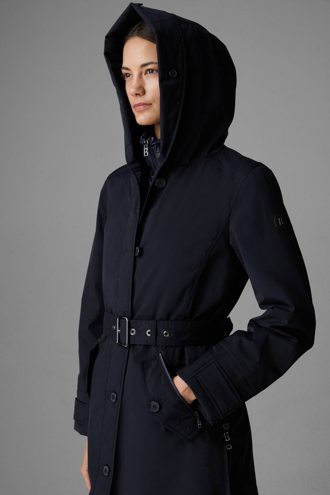 KAJA COAT IN NAVY BLUE - 5