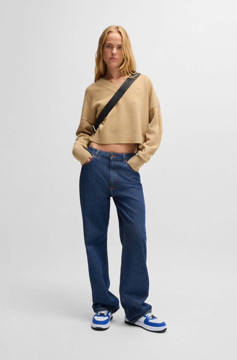 HUGO BLUE SALT-AND-PEPPER JEANS IN COMFORT-STRETCH DENIM outlook