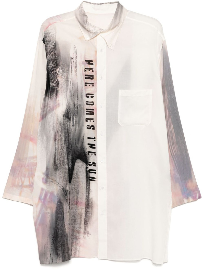 abstract print oversized shirt 1