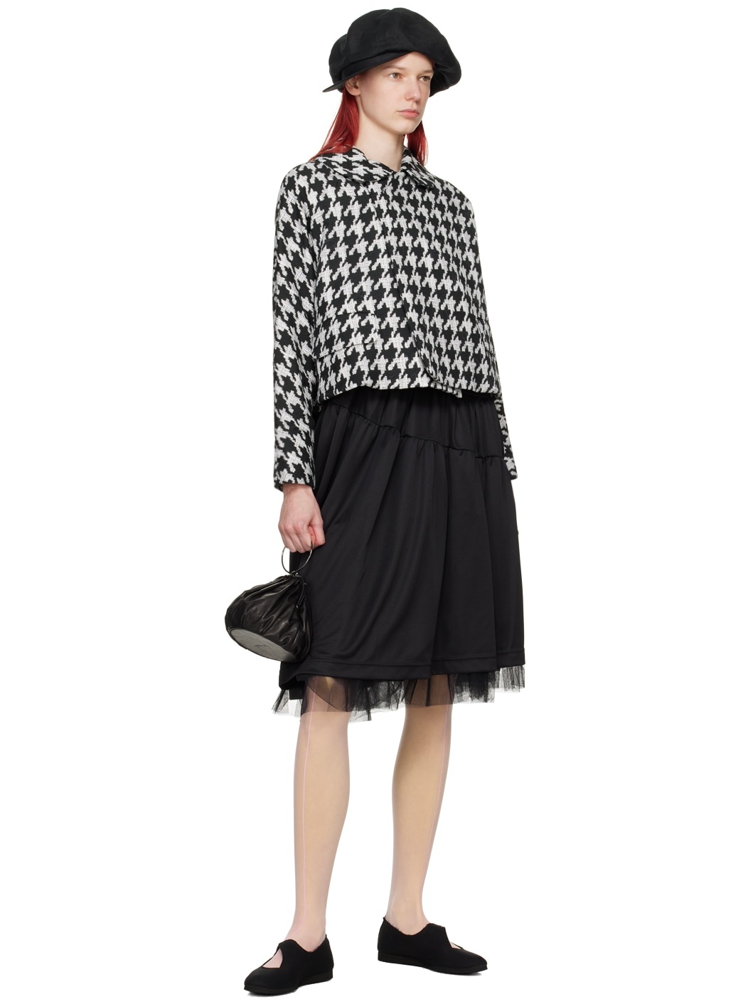 Black & White Houndstooth Jacket - 4