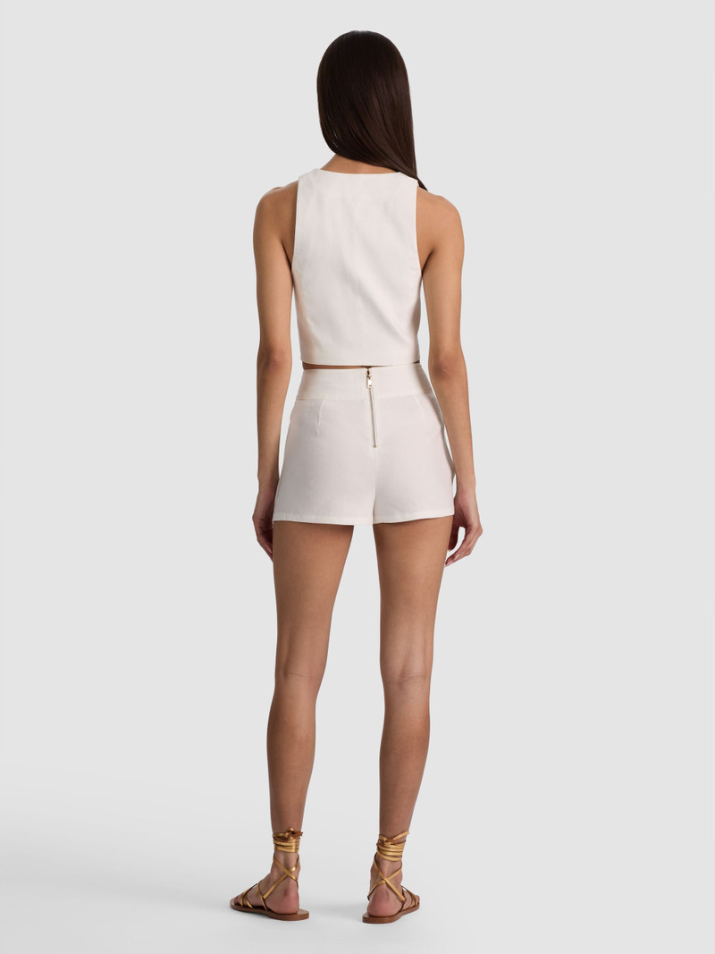 Alice + Olivia NOAH LINEN MINI SKORT outlook