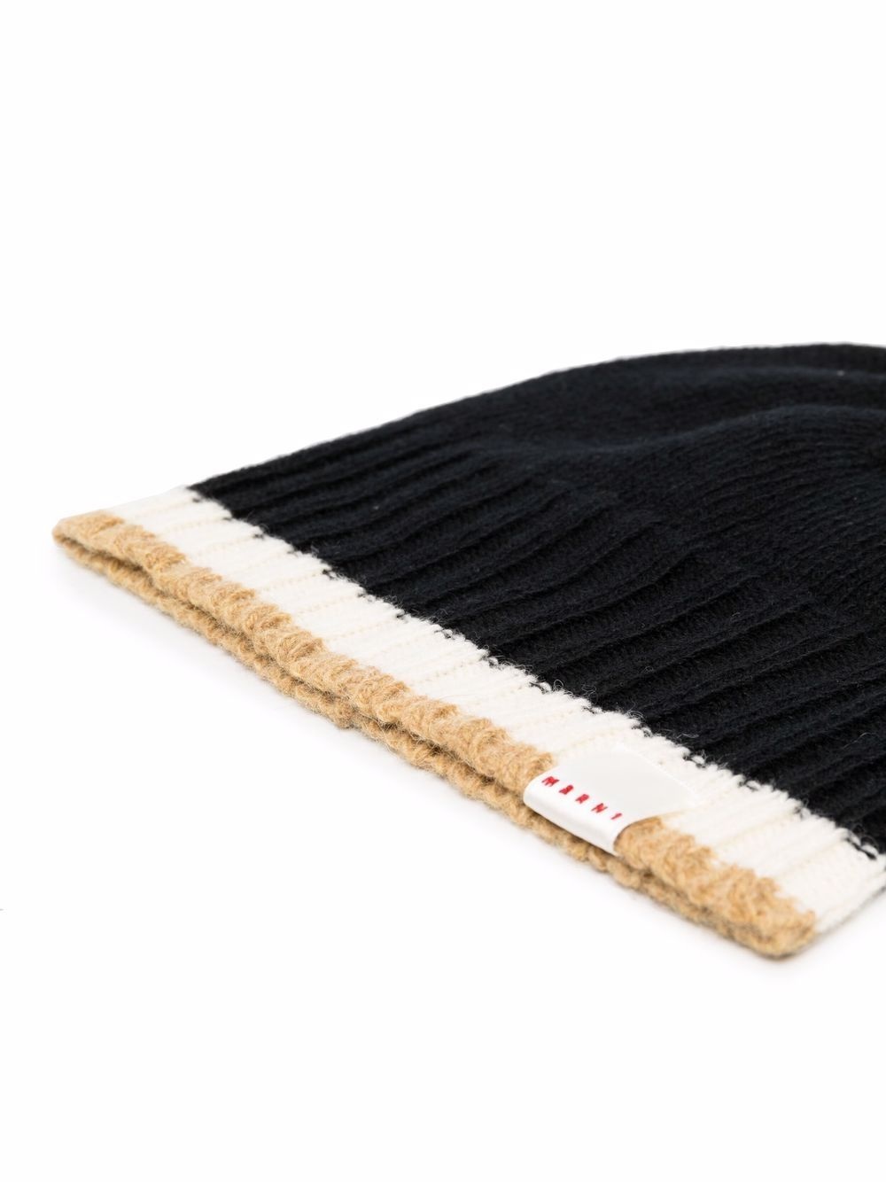 stripe-trim beanie - 2