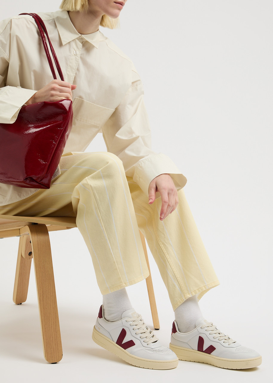 Veja V-90 Panelled Leather Sneakers - 5