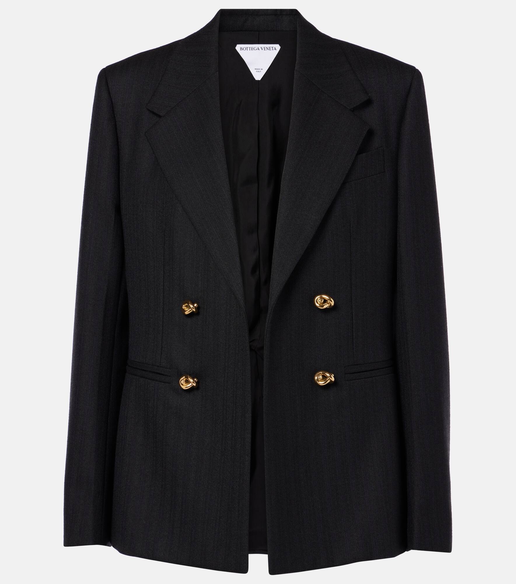 【関税＆送料込み】Bottega Veneta Stretch Wool Blazer Bottega Veneta curved sleeves wool jacket | REVERSIBLE