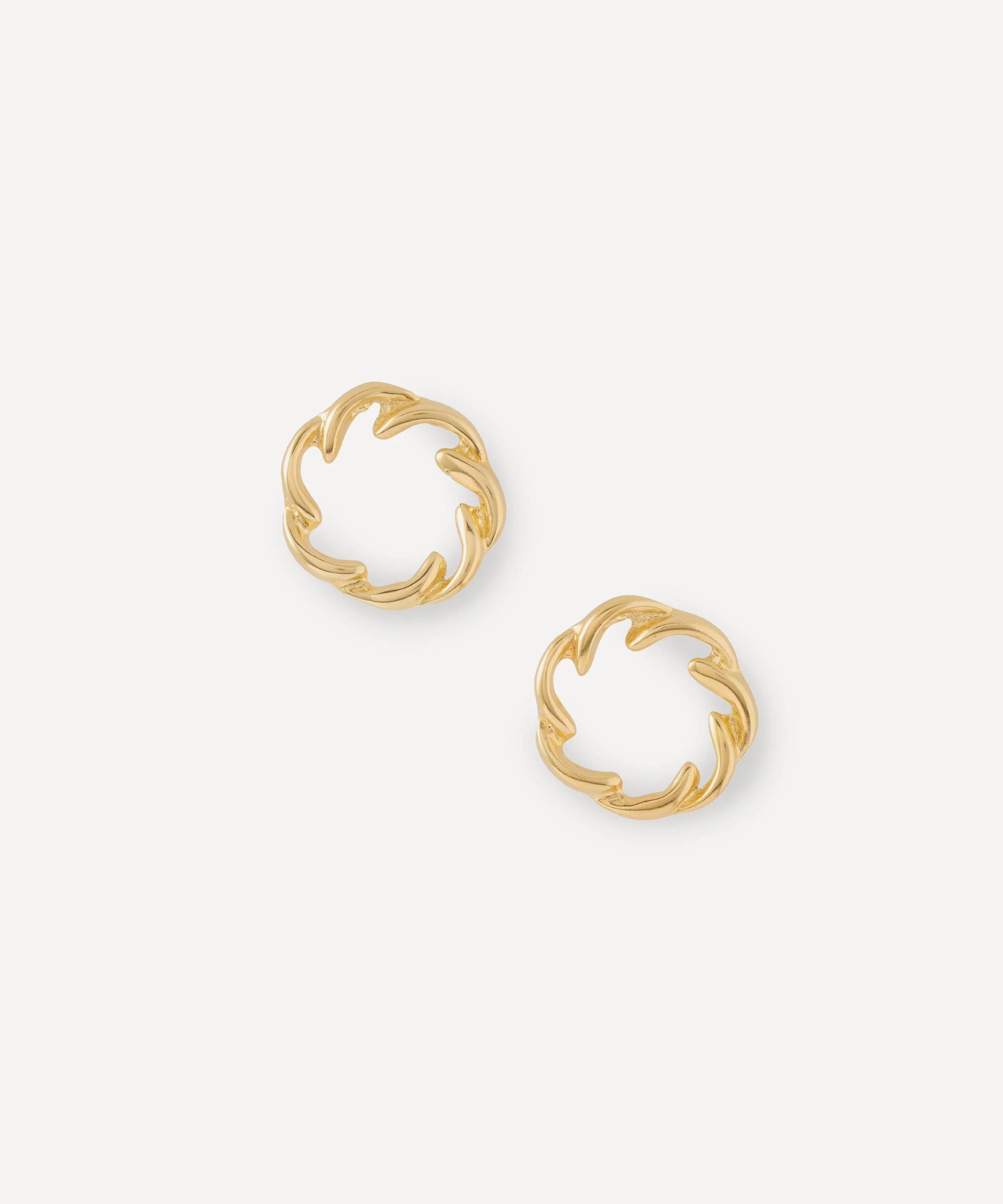 18ct-24ct Gold Plated Wreath Earrings - 1