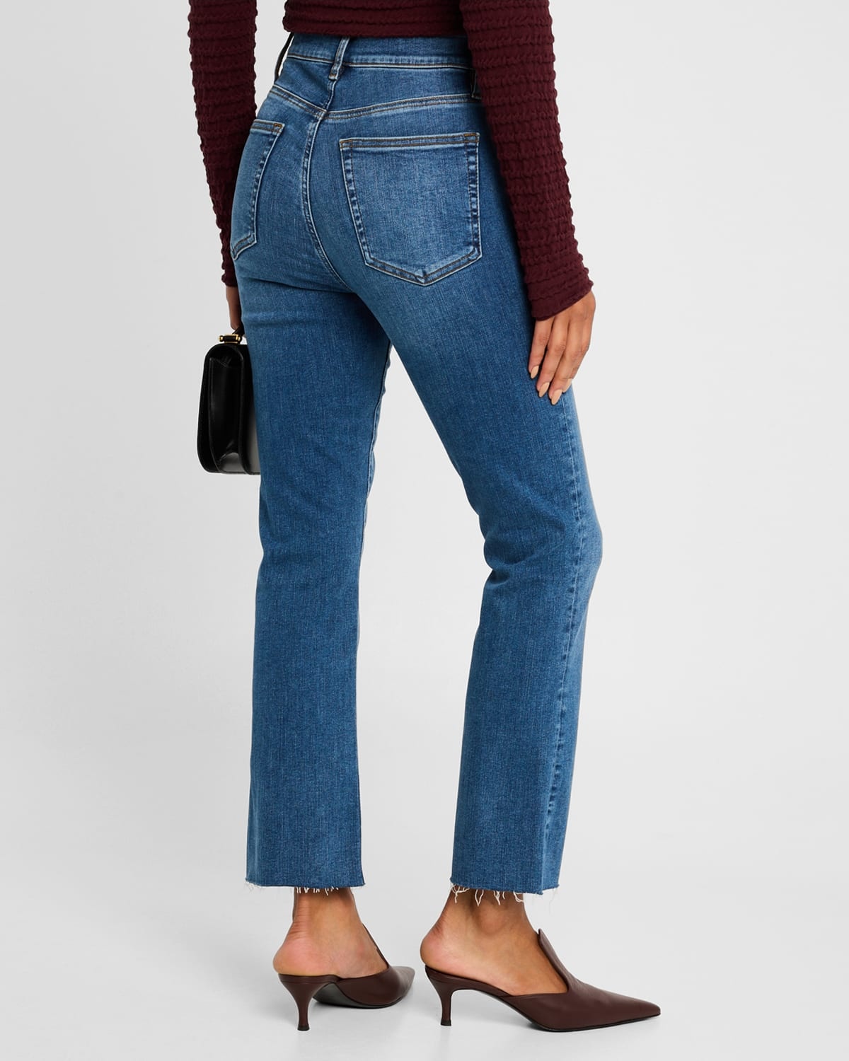 Le High Straight Raw Fray Jeans - 3