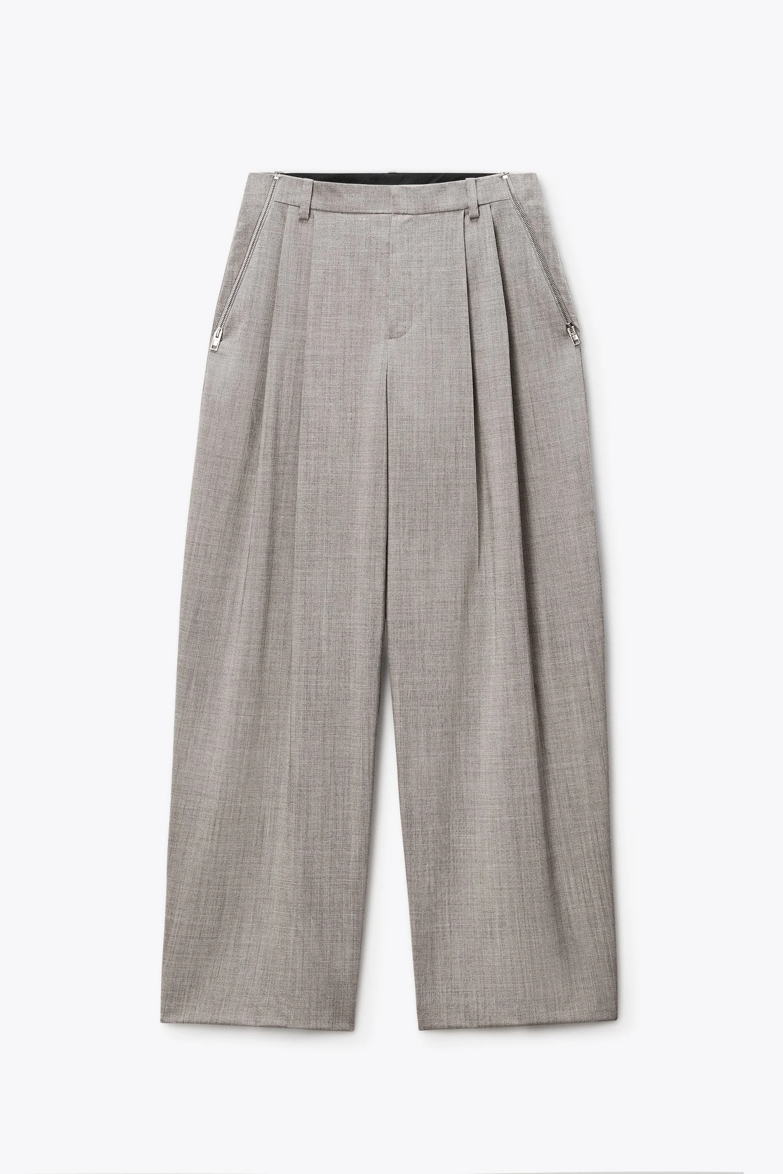 side zip mid-rise tailored pant - 1