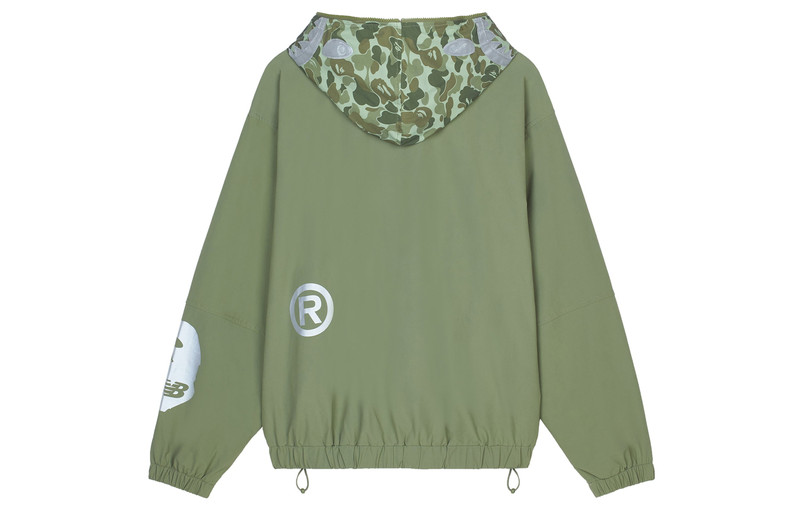 New Balance New Balance x BAPE Camouflage Panel Hooded Jacket Green BALJ7000-GRX outlook