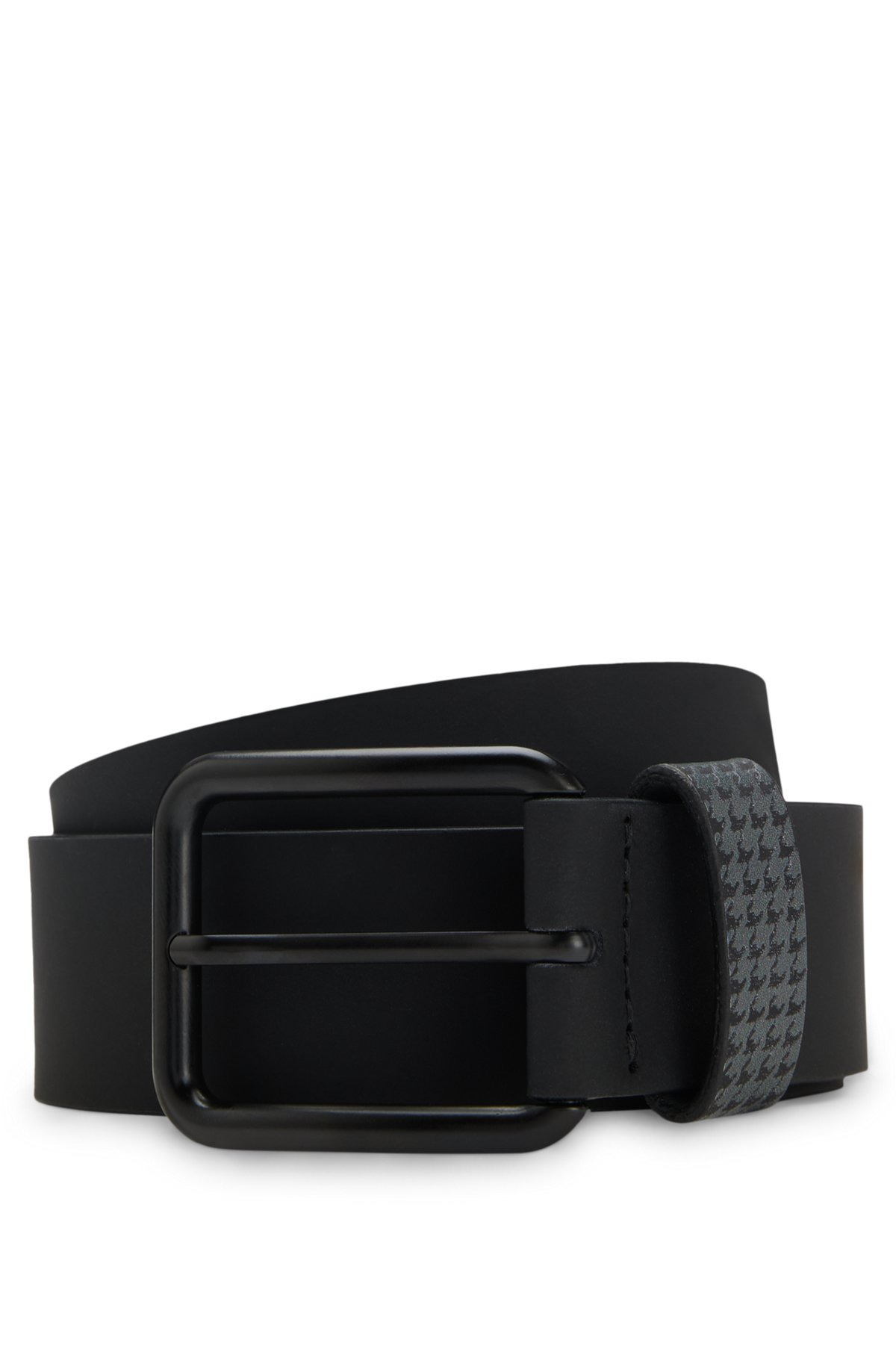 PORSCHE X BOSS BELT IN ITALIAN LEATHER WITH PATTERNED KEEPER - 1