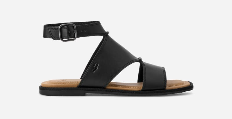 ® Women's Delray Leather Sandals in Black 1