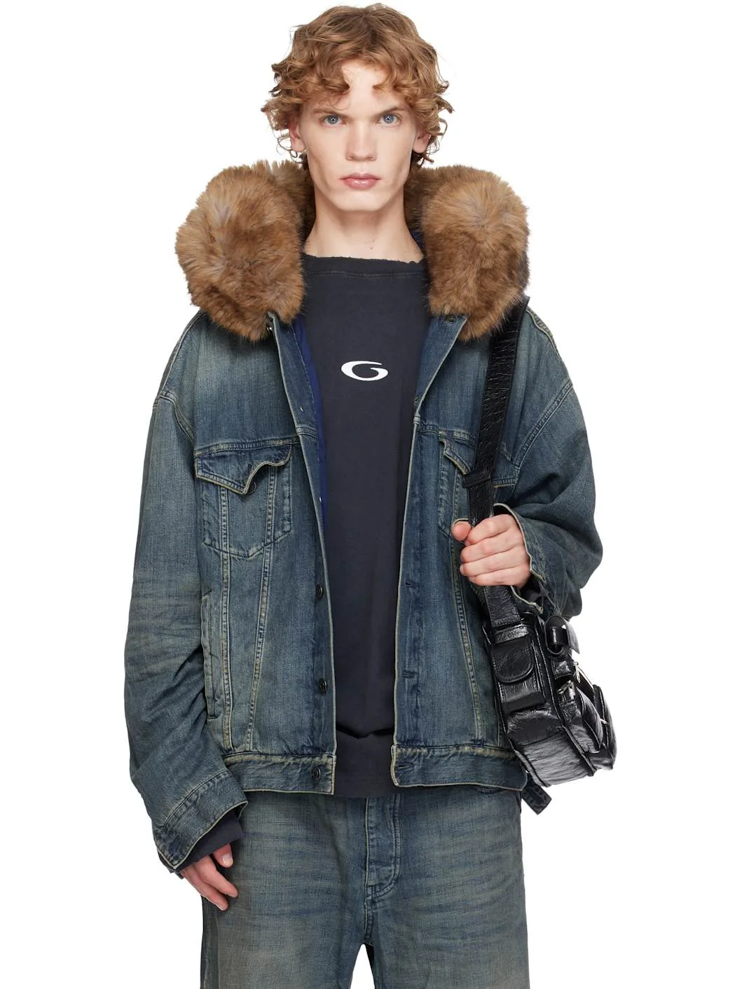 Blue Boxy Denim Jacket - 1