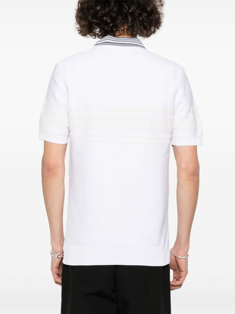 DAWN KNIT POLO POLYCOTTON BLEND WHITE  IVORY - 4