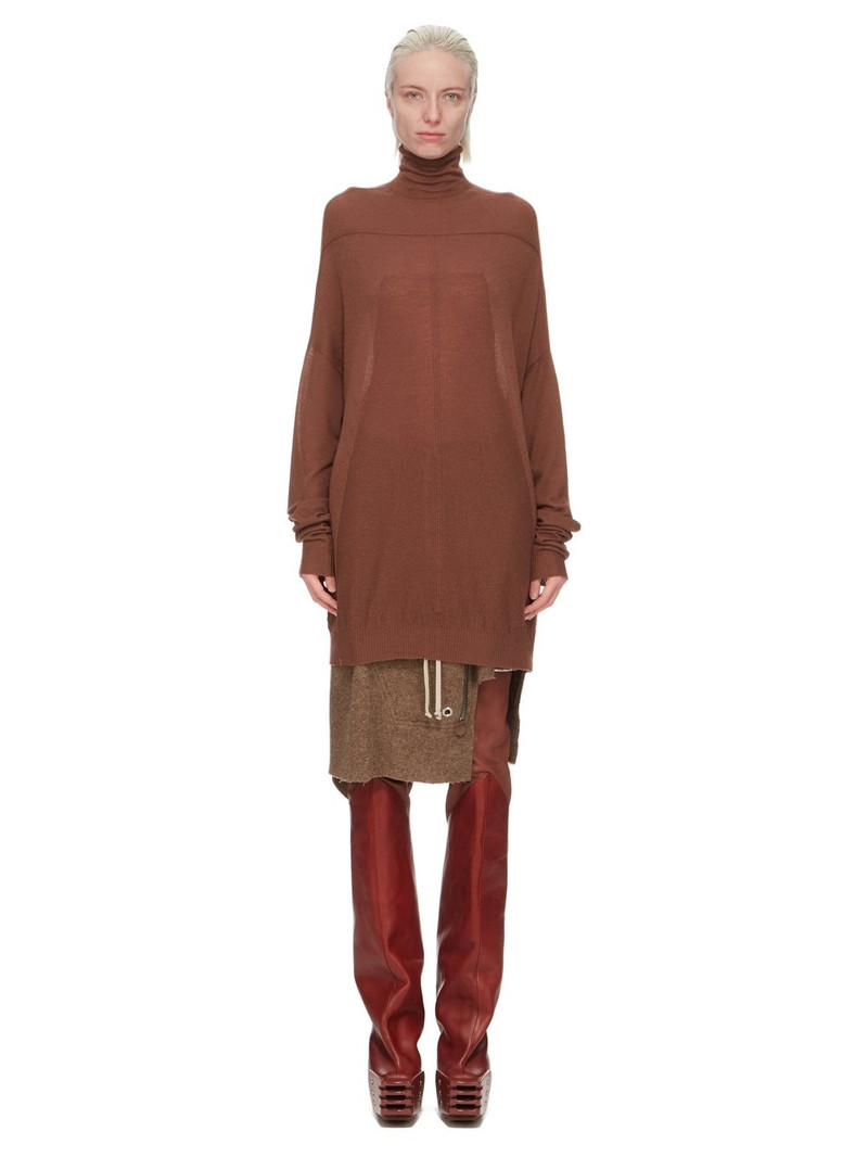Rick Owens roll-neck virgin wool top outlook