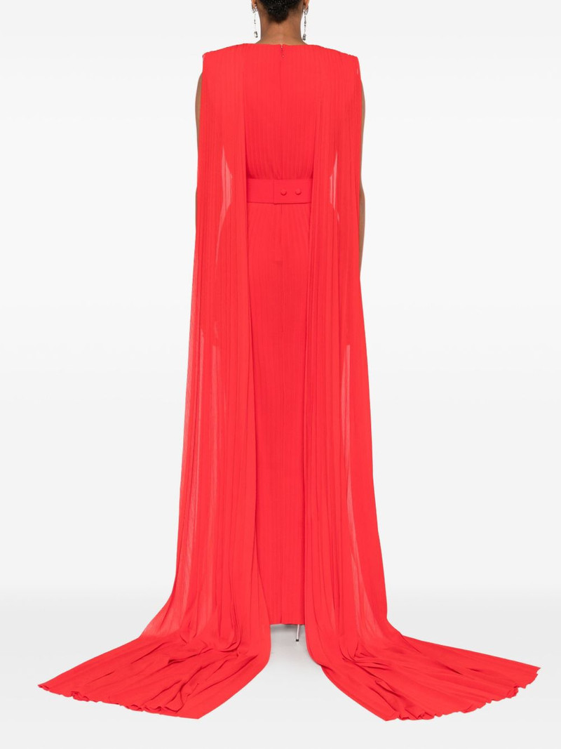 Tavia pleated belted maxi dress 4