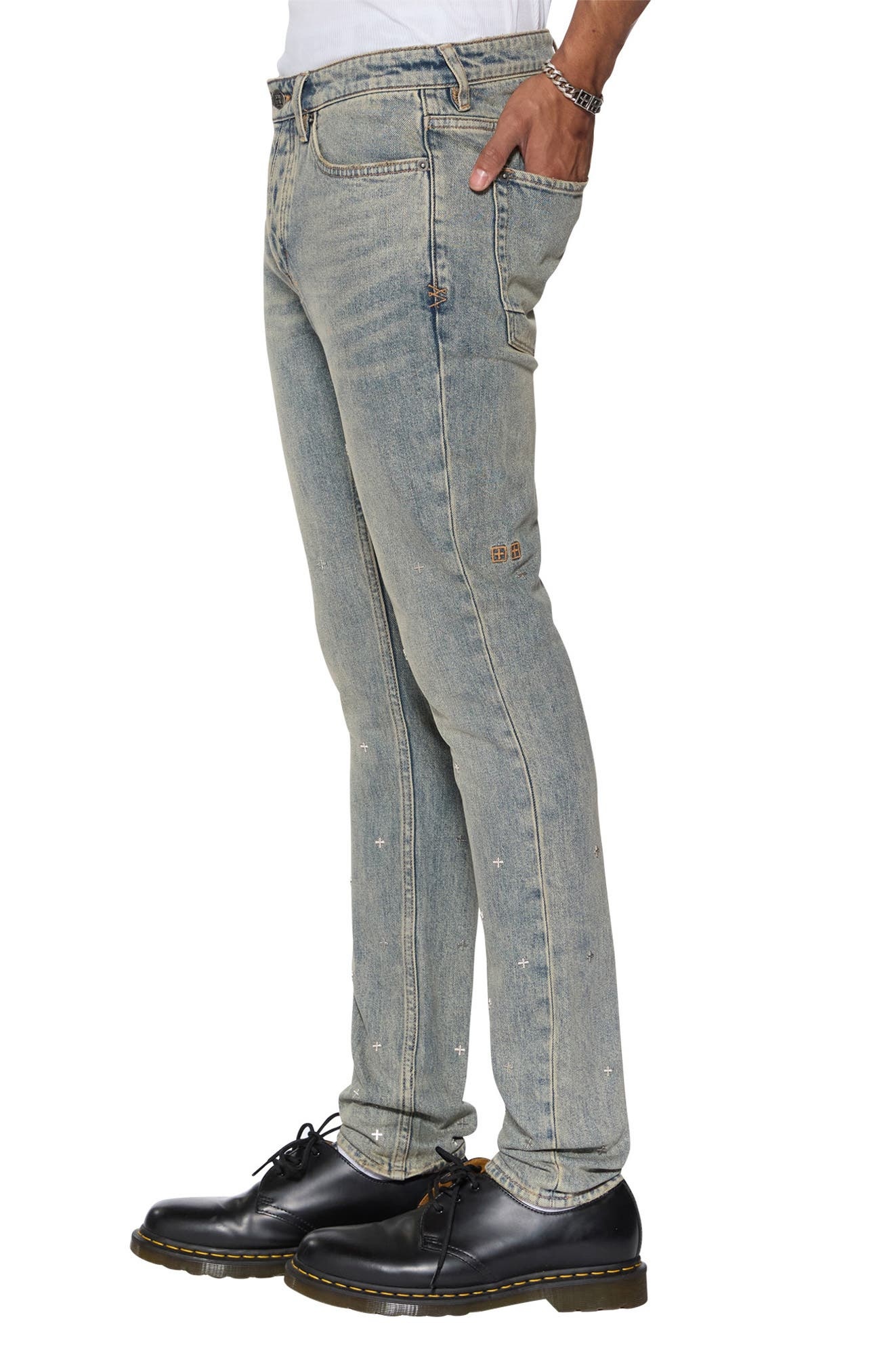 Ksubi Van Winkle Stagelight Metalik Skinny Jeans in Denim at Nordstrom - 3