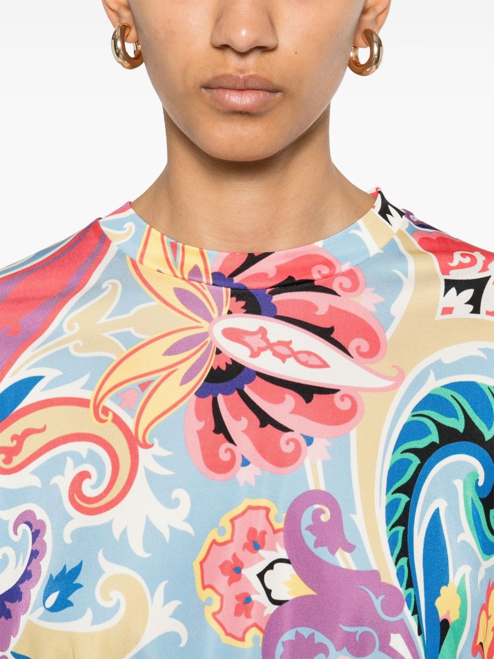 paisley-print T-shirt - 5