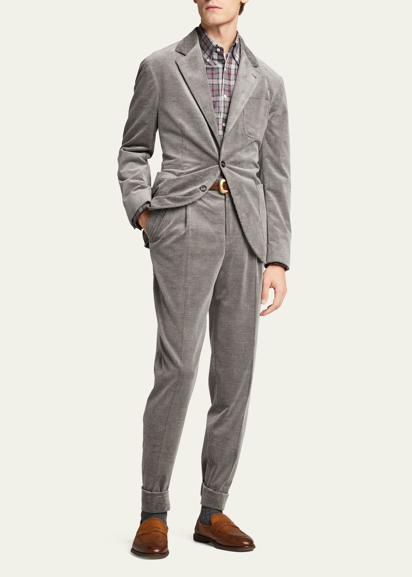 Men's Fine Corduroy 3-Patch Suit - 2