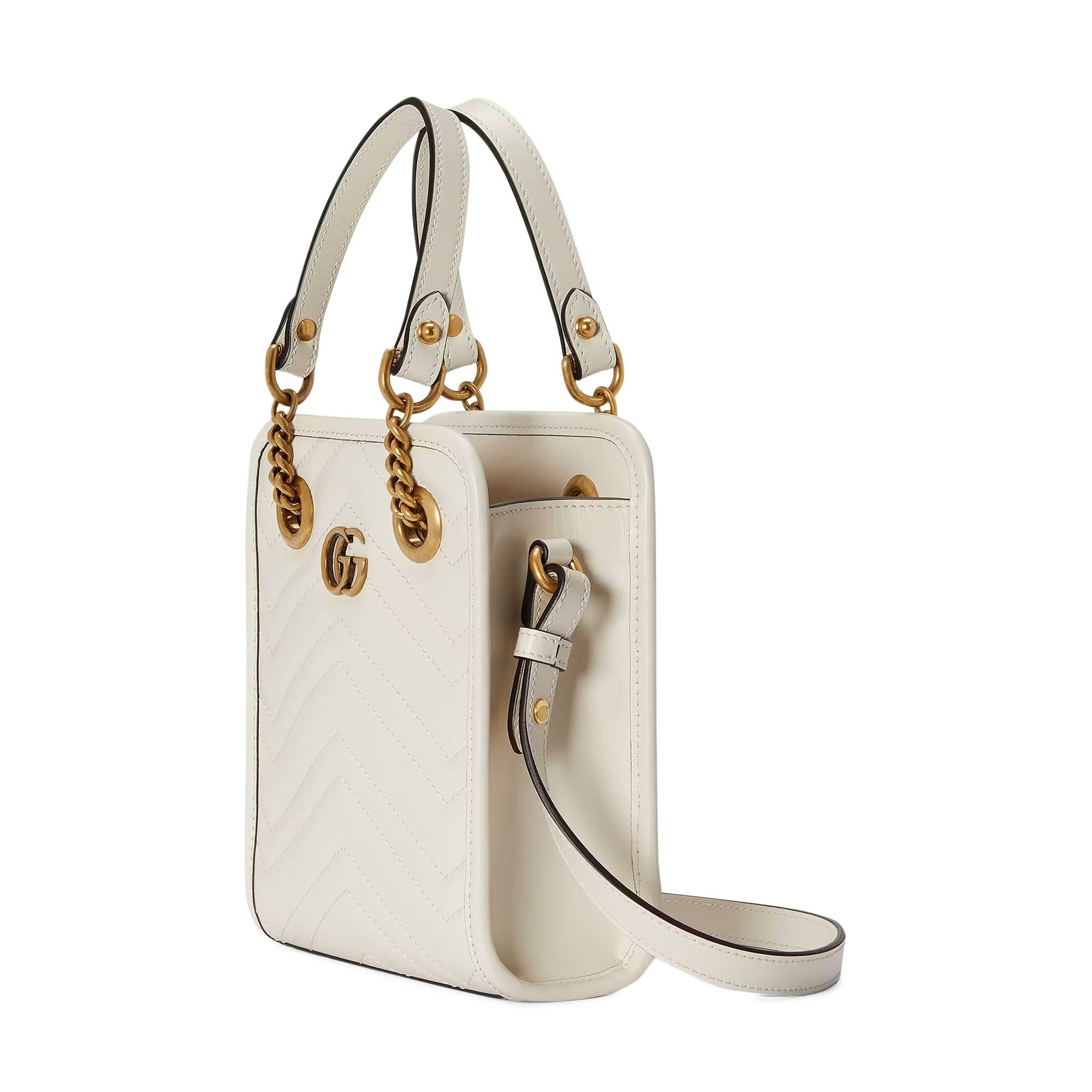 Gucci GG Marmont Matelassé Mini Bag 'White' - 3