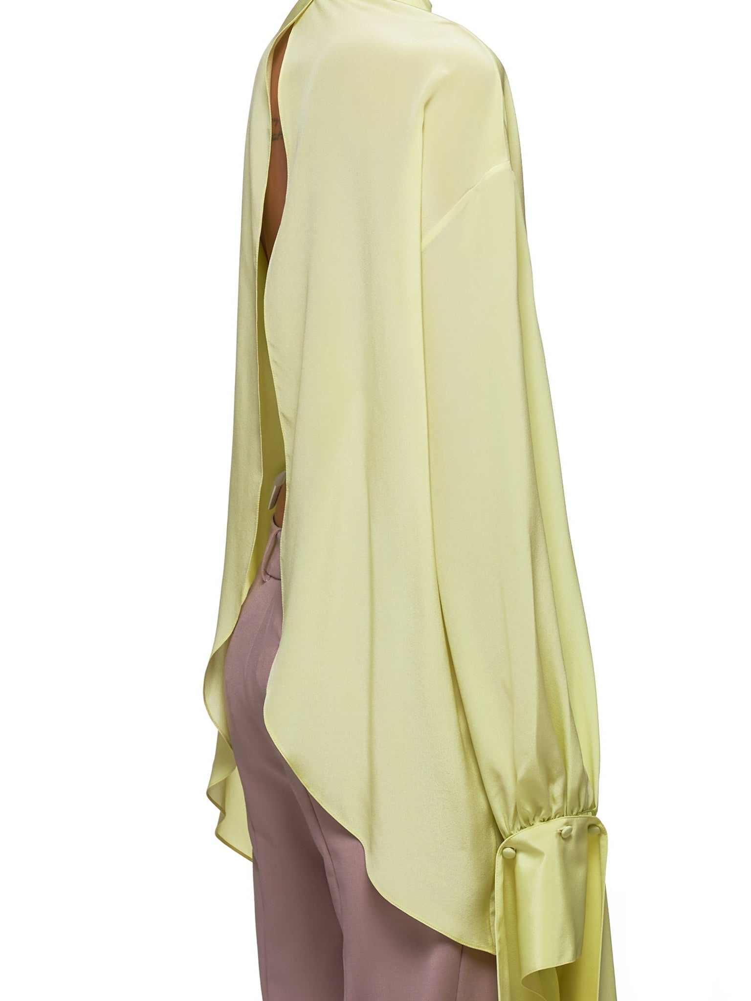 Draped Cuff Blouse - 4