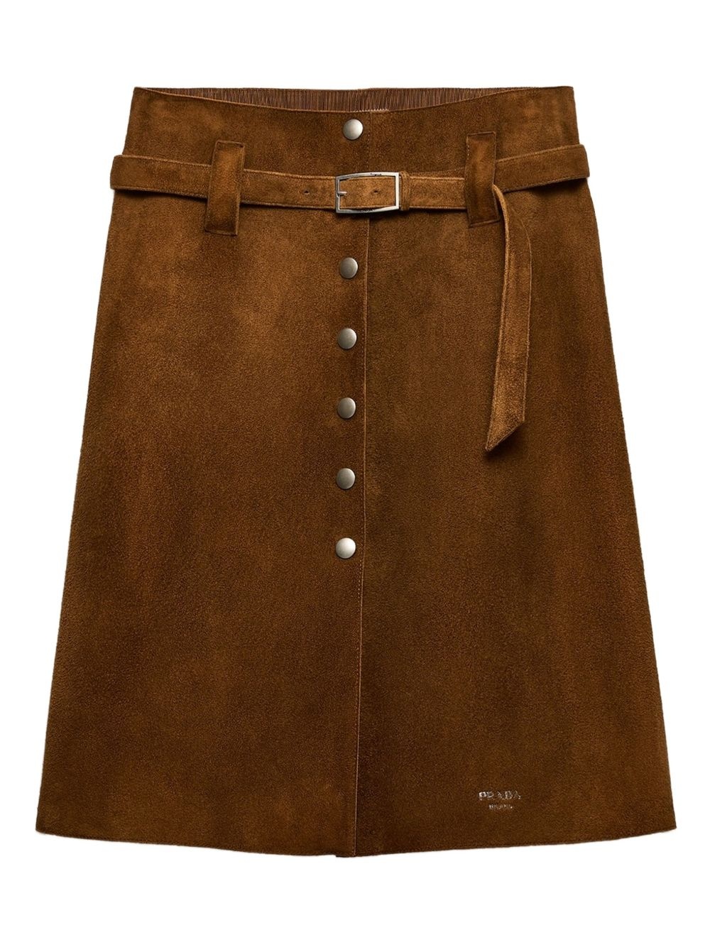 Prada button-front suede skirt | REVERSIBLE