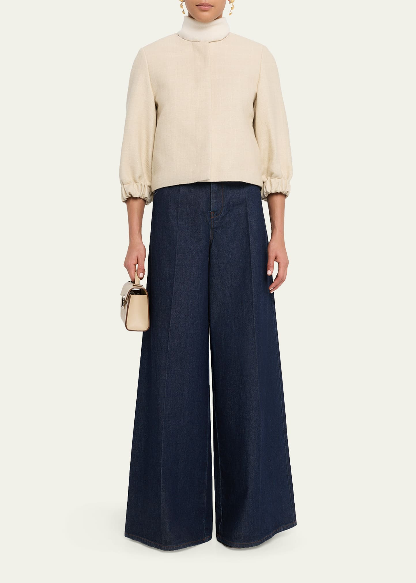 Carmine Wide-Leg Denim Trousers - 2