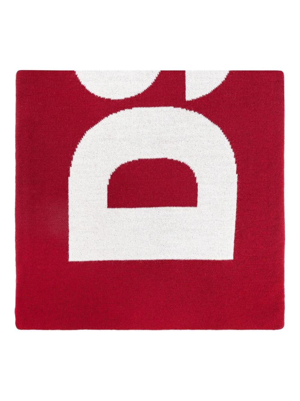 logo knitted scarf - 1