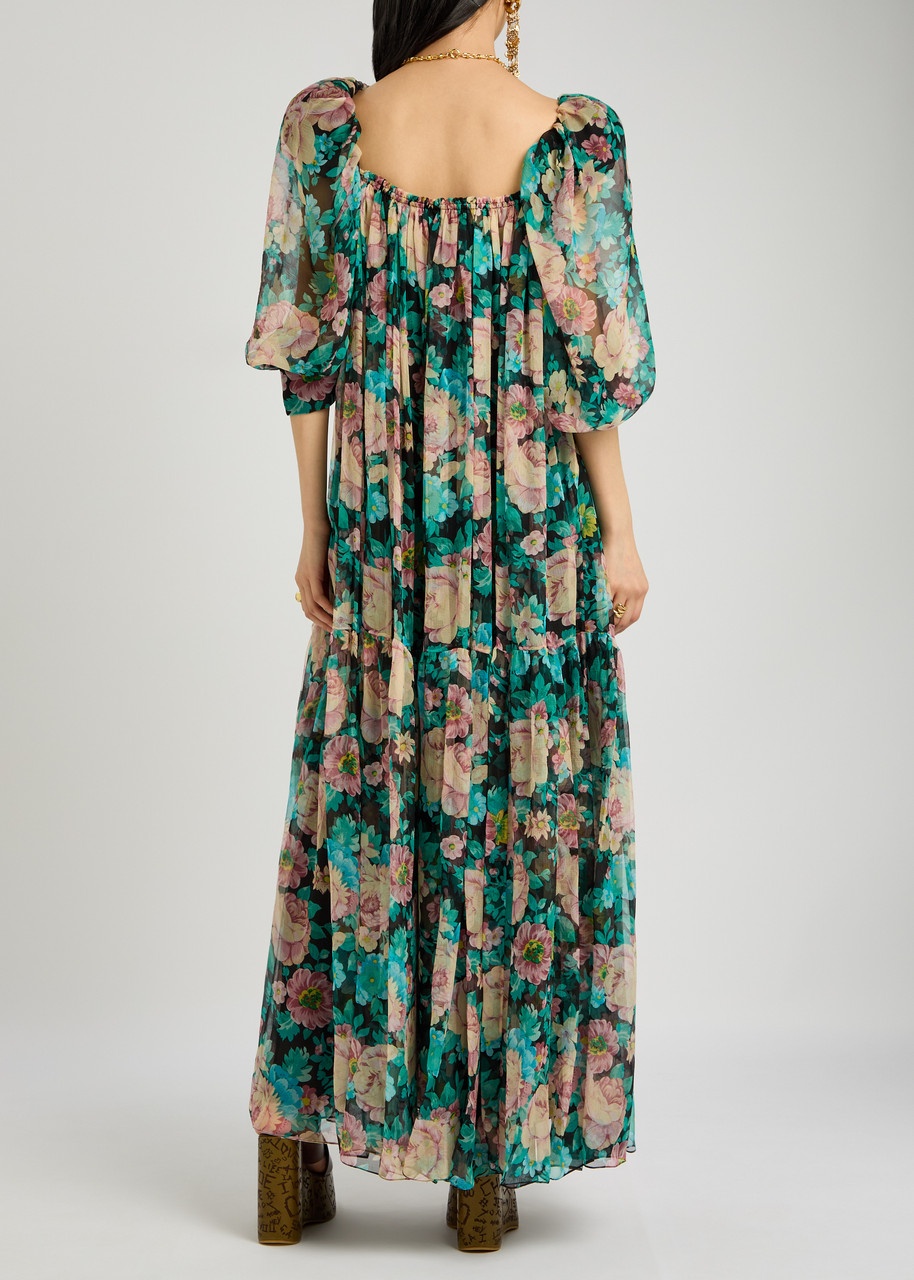 Chloe Floral-printed Silk-georgette Maxi Dress - 3