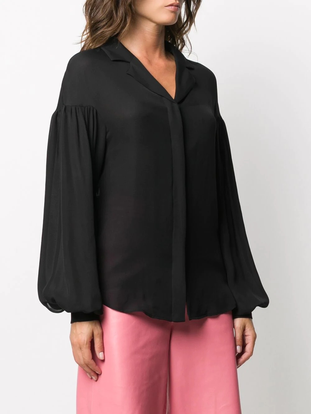 puff-sleeve shirt - 3