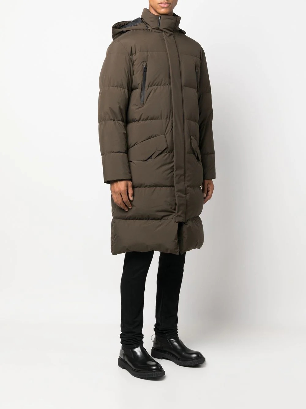 padded hooded coat - 3