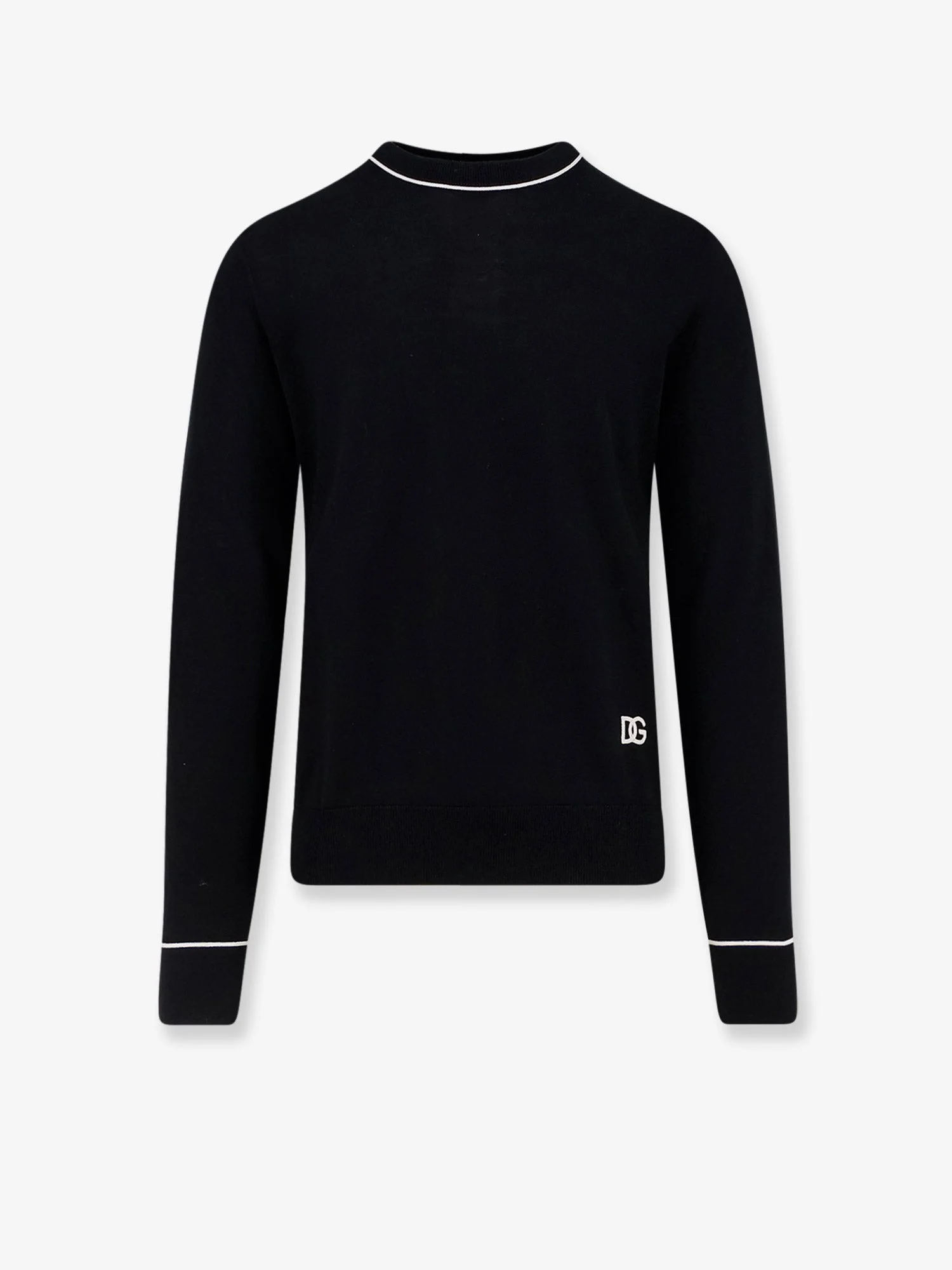 Dolce & Gabbana Men Virgin Wool Sweater With Embroidered Dg Logo - 1