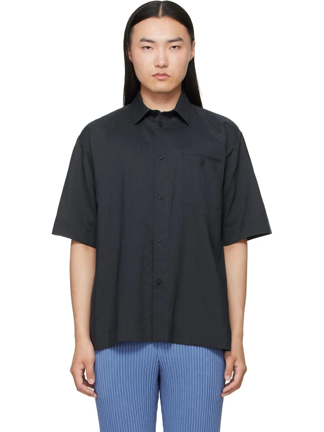 Gray PL Ramie Shirt - 1
