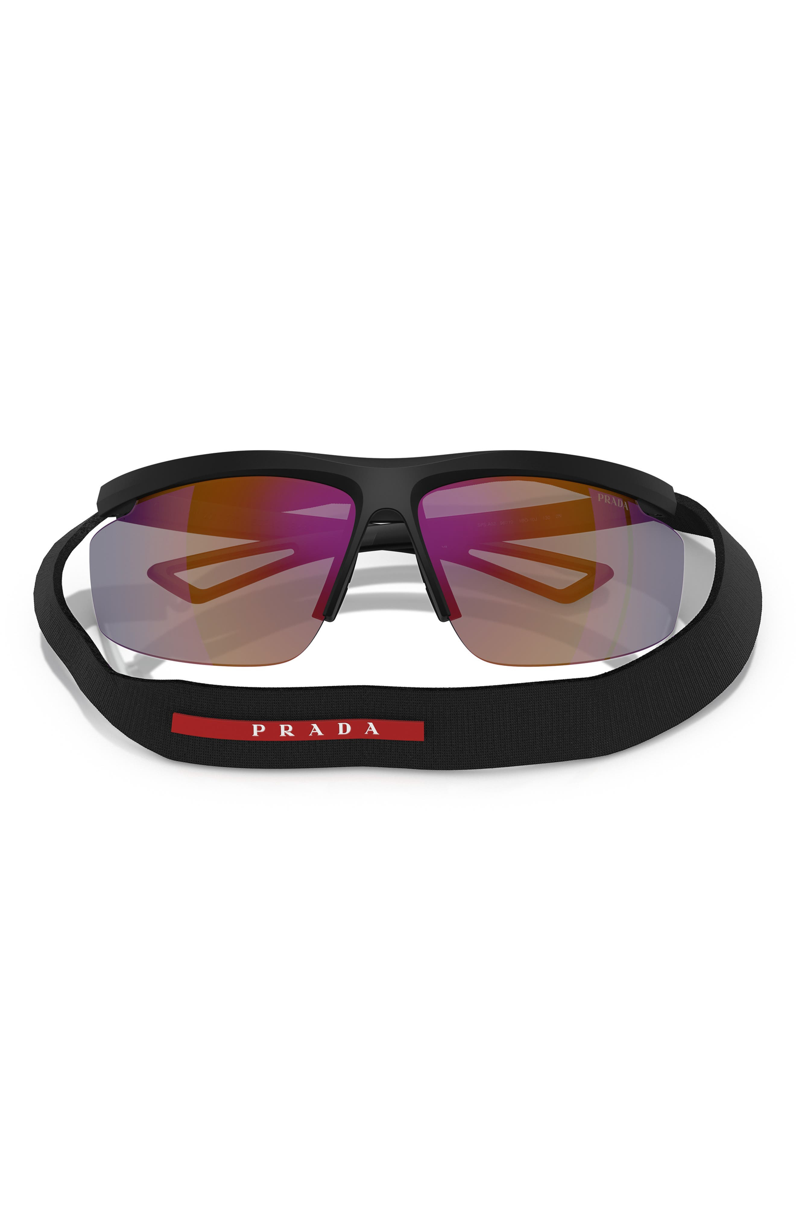 Prada Linea Rossa 96mm Gradient Pillow Sunglasses in Matte Black at Nordstrom - 4