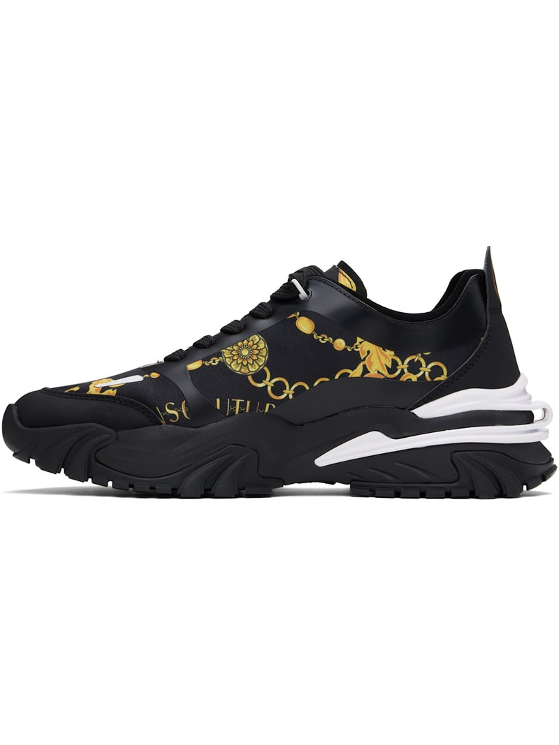 Black Trail Trek Chain Couture Sneakers 3