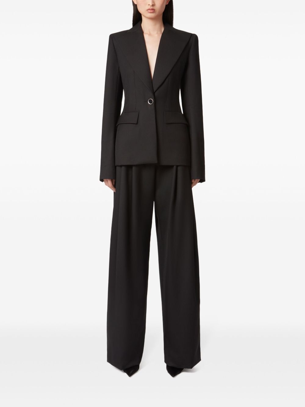 pleated wide-leg trousers - 2