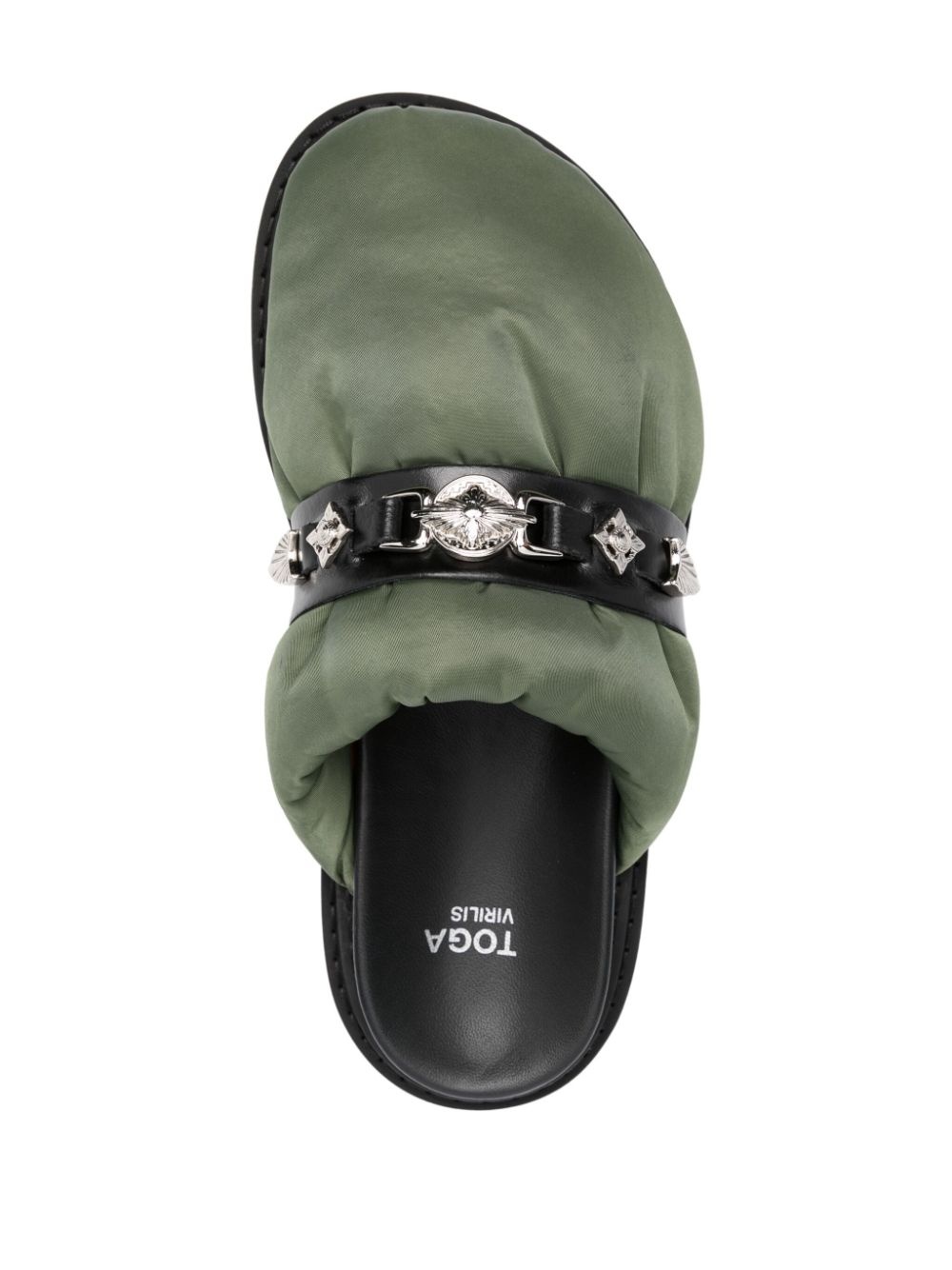 stud-embellished slip-on mules - 4