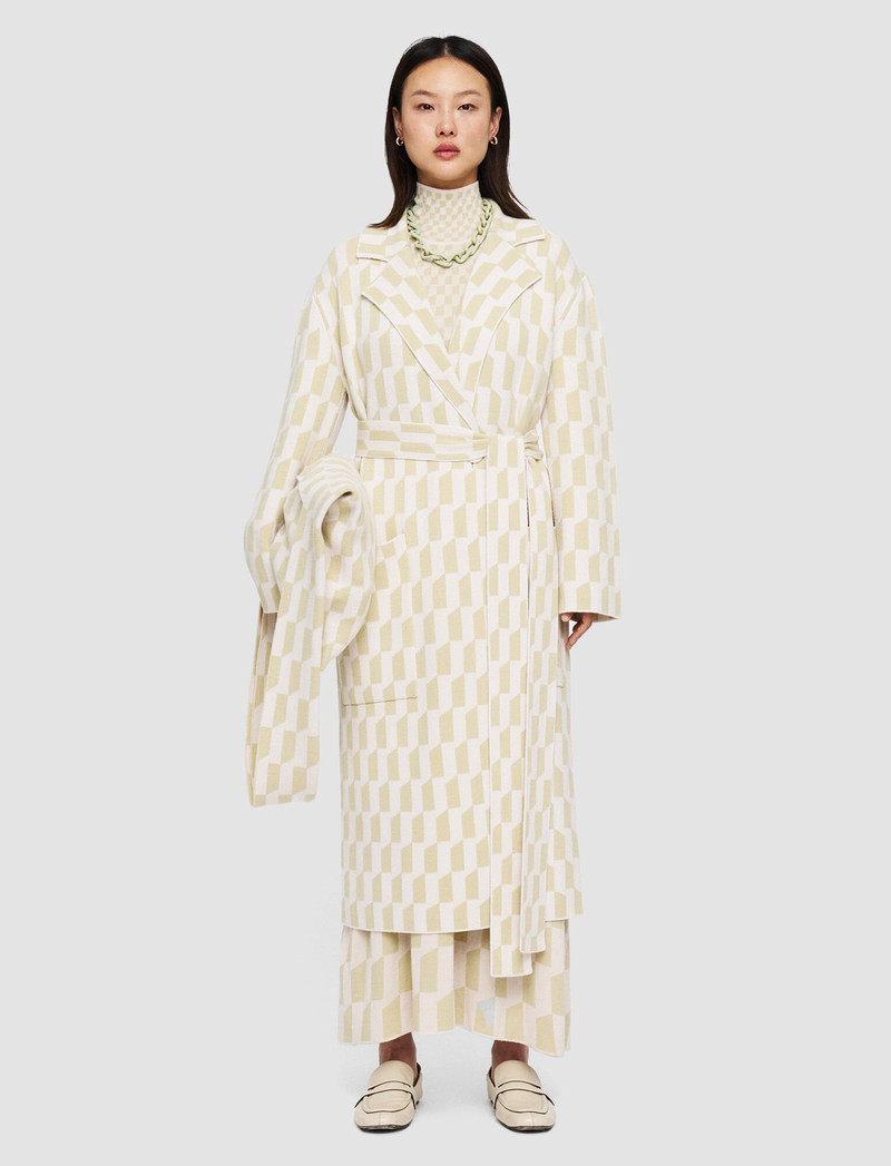 JOSEPH Alcove Intarsia Knitted Coat outlook
