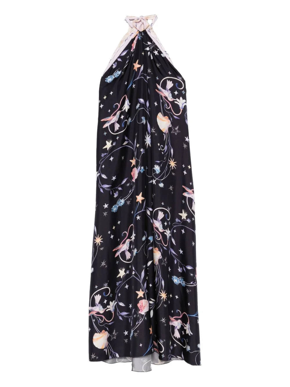 halter floral print dress - 1