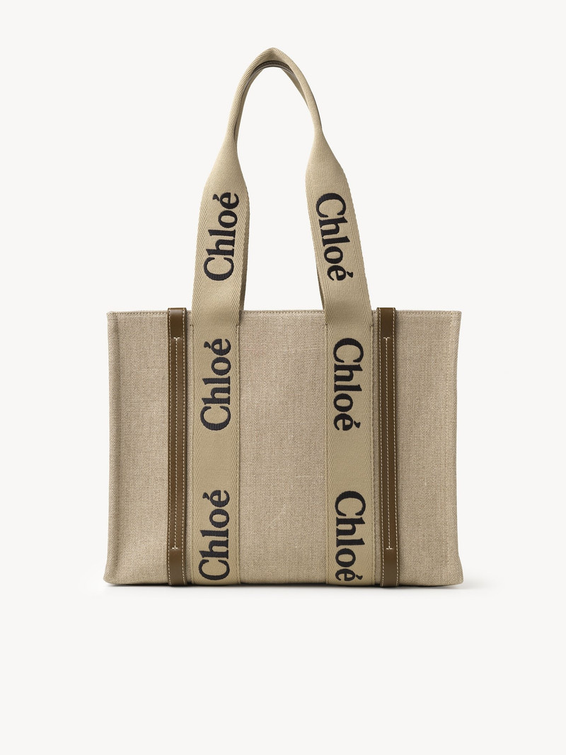 WOODY TOTE BAG IN LINEN 4