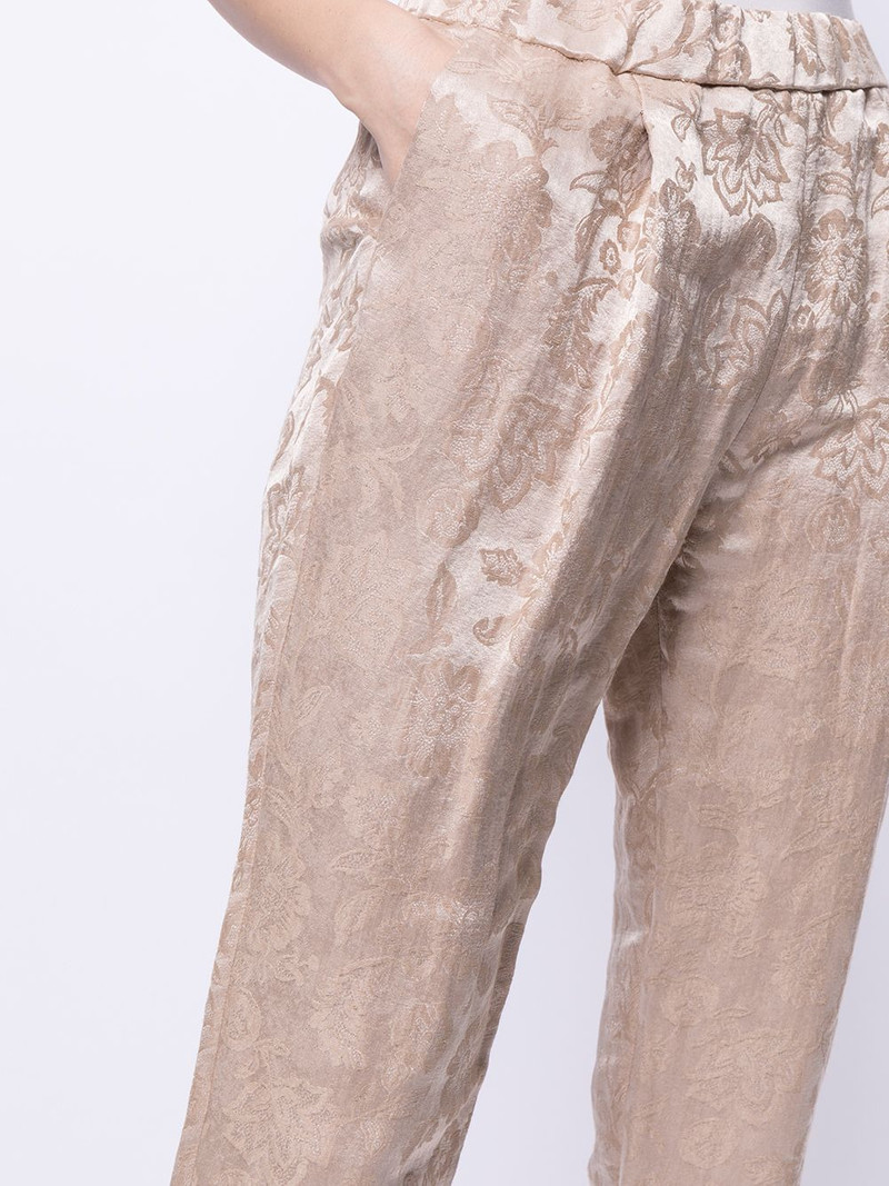high-rise cropped jacquard trousers 5