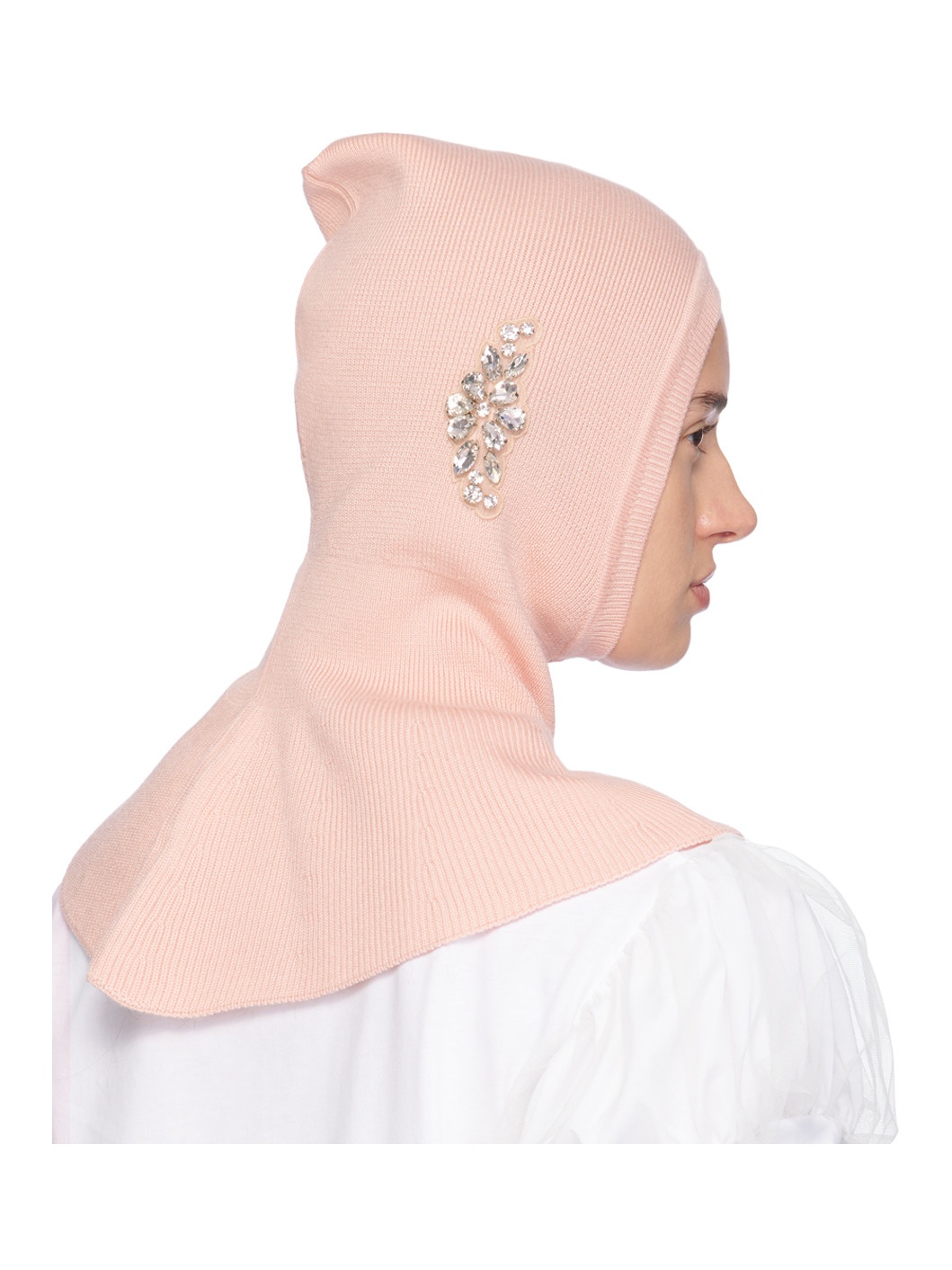 Pink Embellished Pointed Balaclava - 3