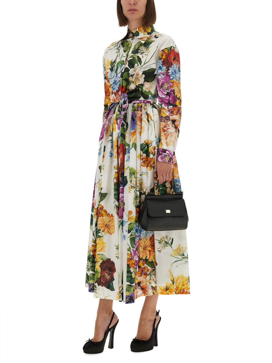 Flower Bouquet Print Poplin Shirt - 2