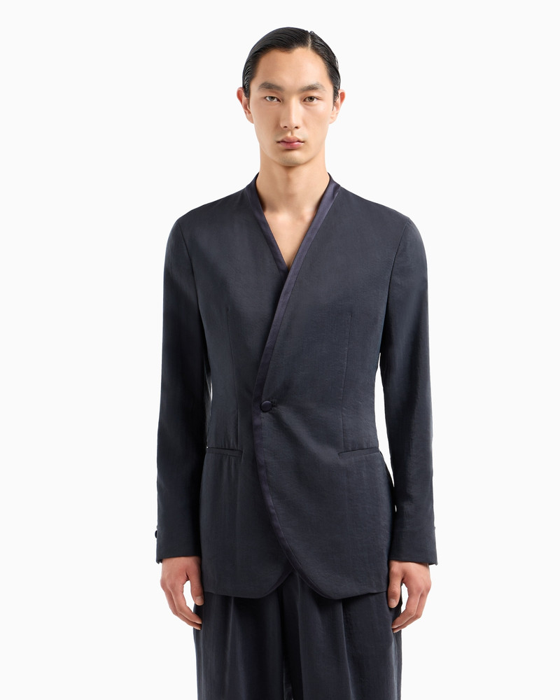 GIORGIO ARMANI UPTON LINE SILK-BLEND TUXEDO JACKET outlook